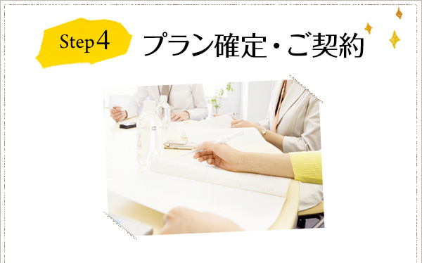 Step4 プラン確定・ご契約